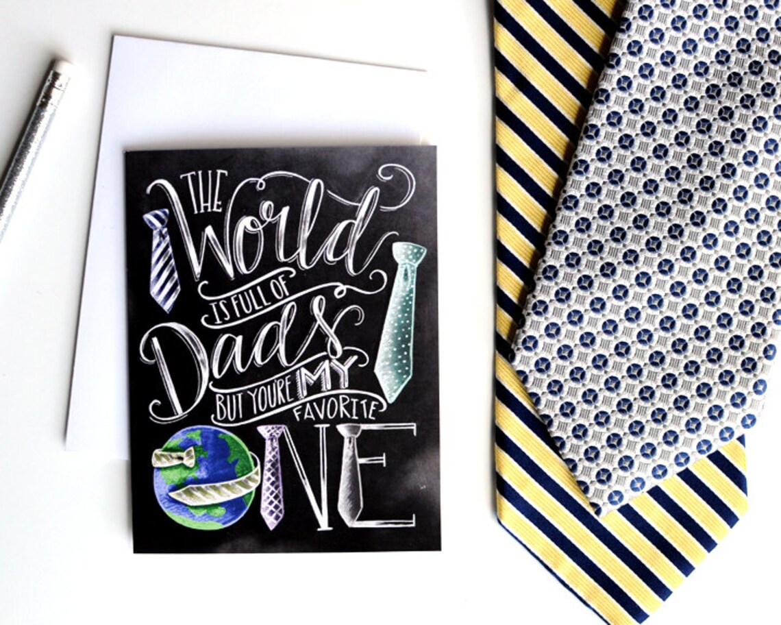 Fathers Day Card Fathers Day Gift Chalkboard Art Chalk Art