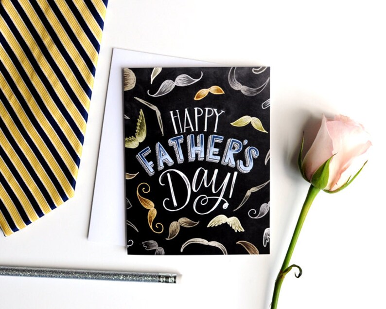 Fathers Day Card Happy Fathers Day Chalkboard Art Chalk Etsy