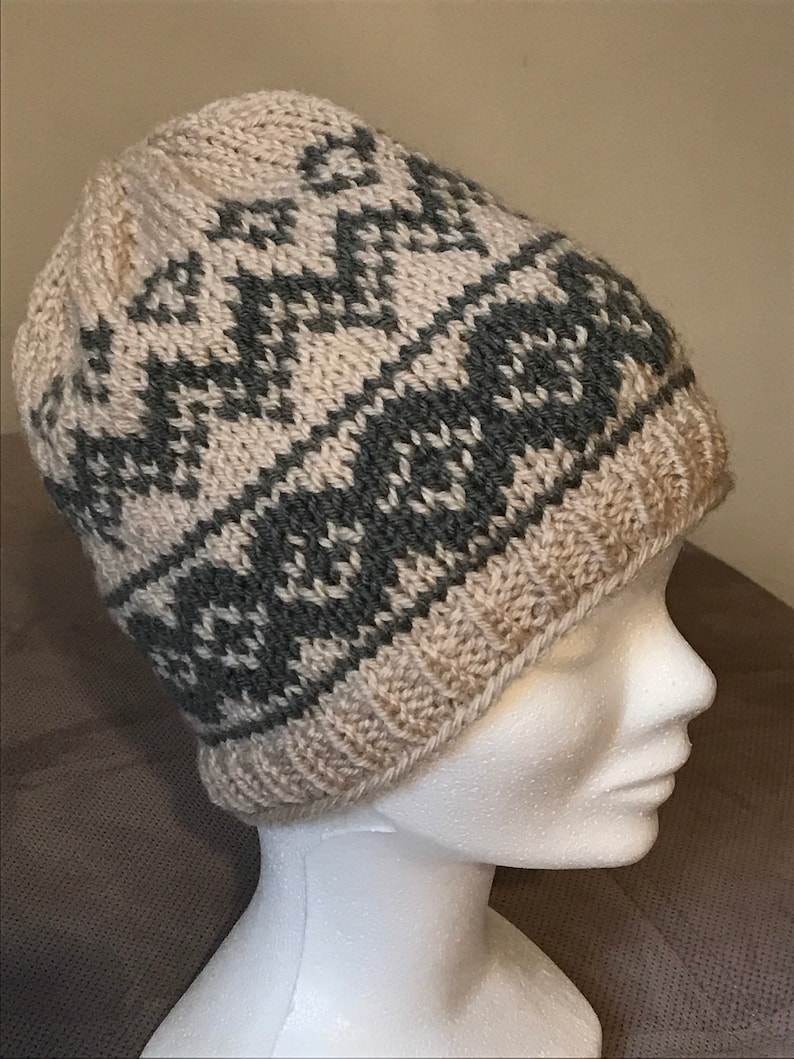 100/% wool mixed size SM several colors ADULTE Jacquard pattern cap