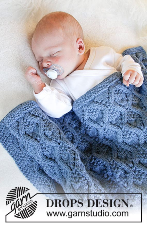 Baby blanket size knit sale