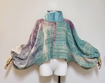 Upcycled remade women's kantha coat. Handmade and one of a kind.