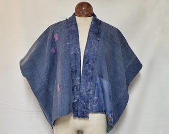 Upcycled, recycled, one of a kind artisan kantha quilt vest.