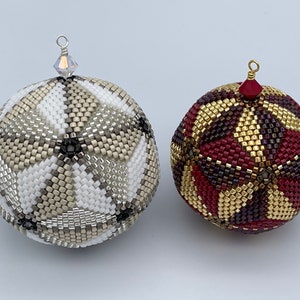 Starry-Eyed Peyote Triangle Ball 7 to 12 Rows
