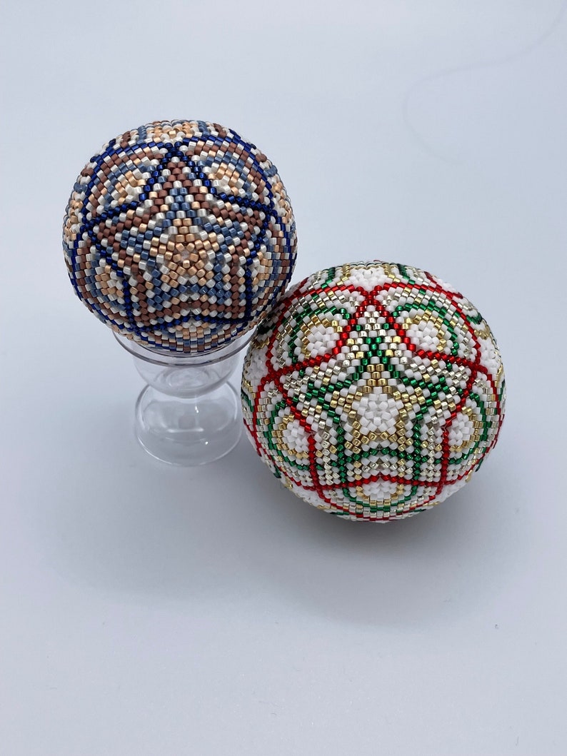 Fractal Stars Peyote Triangle Ball 6 8 10 12 Rows Etsy