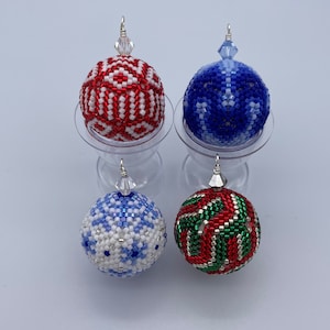 Micro Ball Set 1:  Snowflake, Ribbon, Candy, Icicle