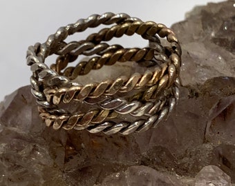 1/8 Earth Resonance Cubit sz 6.5-7 Sterling silver and Gold-Filled Genesa Crystal Tensor Field Generator pendant or ring