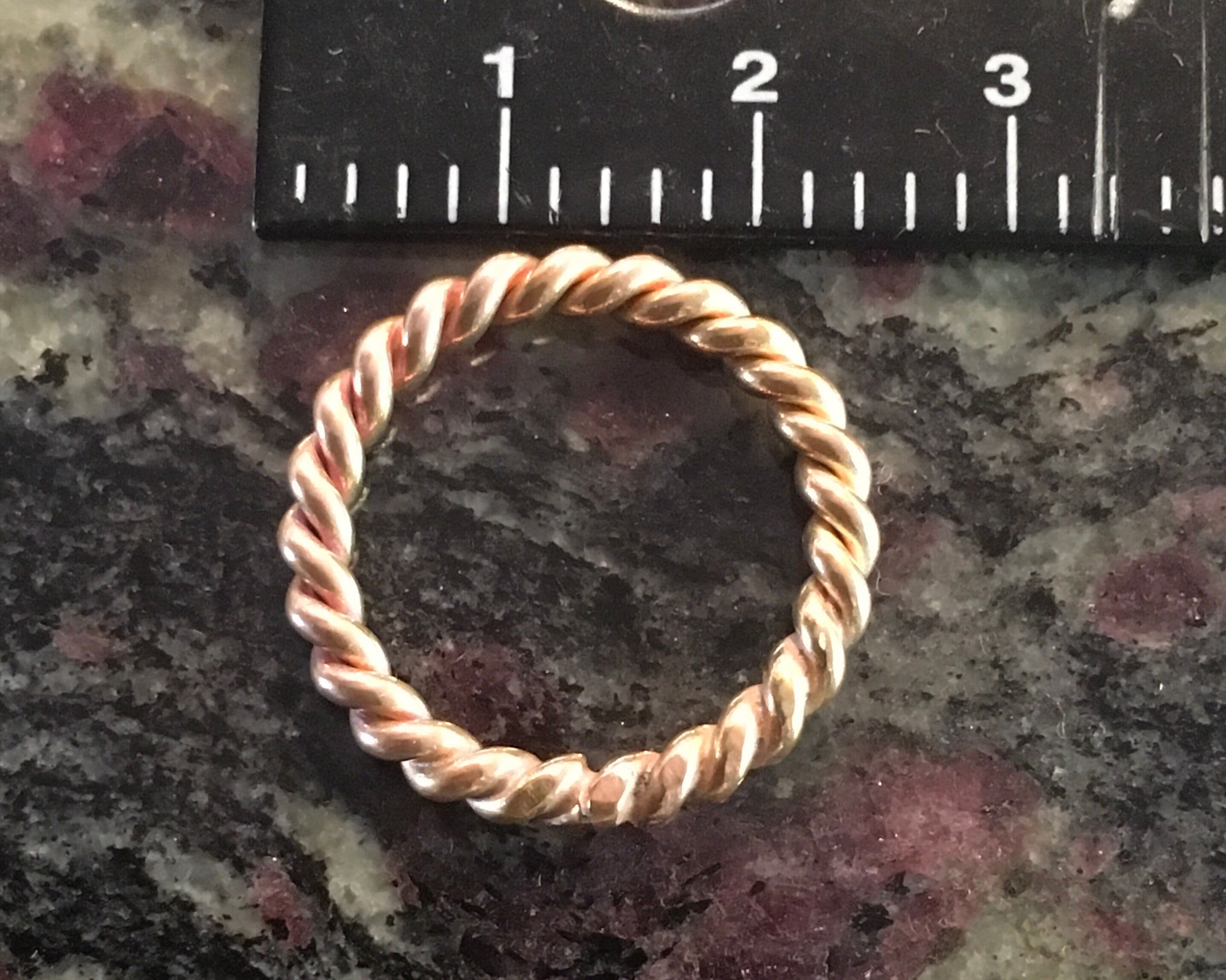 1/8 Earth Resonance 333 mHz Cubit sz 7 Tensor Energy Ring (medium gauge) #14 copper