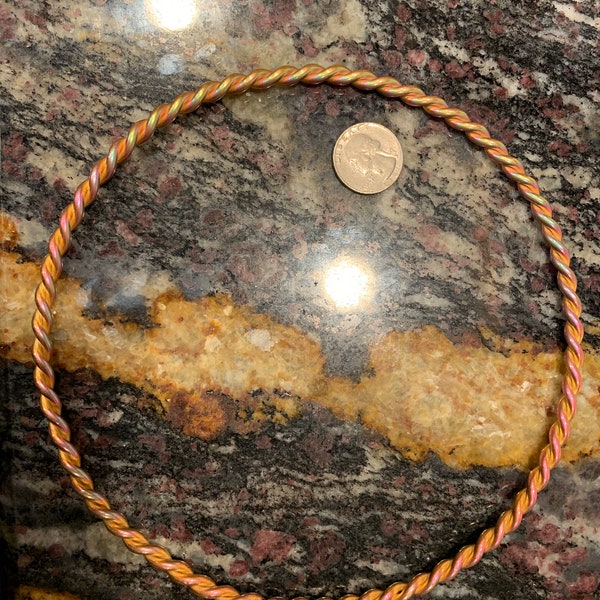 1 Full Sacred Bosnian Cubit Copper Tensor Ring Heavy Gauge (8)