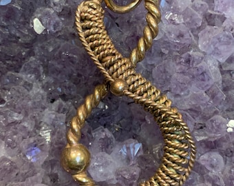 Infinity Lemniscate Figure 8 Copper Tensor Energy pendant 1/4 Lost Cubit
