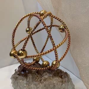 1/2 Sacred Bosnian Cubit Genesa Crystal Tensor Field Generator or bracelet with beads