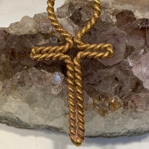 1/4 Empowerment Cubit Ankh in medium gauge copper pendant
