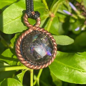 One 1/8 Empowerment Cubit Copper Tensor Energy infinity, resin crystal pendant with shungite and quartz ITEM A