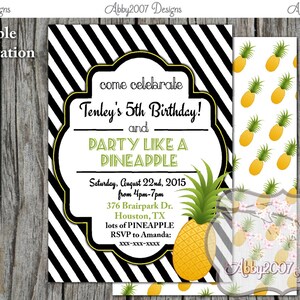 Party Like A Pineapple Party Card DIGITAL FILE we personalize