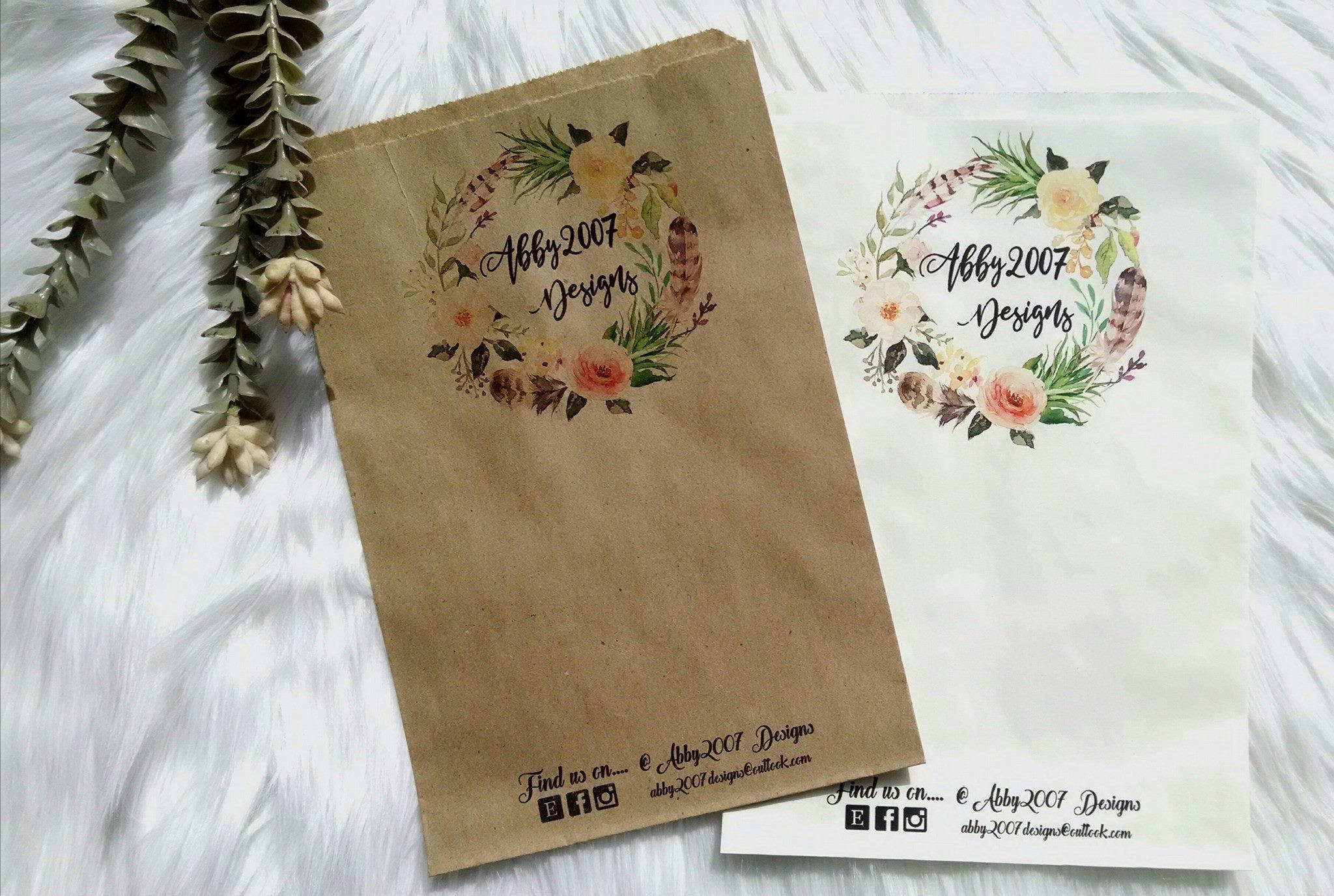 Personalized Paper Bags 8.5x11 White for Craft Shows Etsy