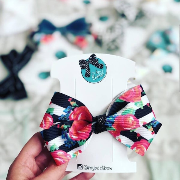 Personalized Bow Display Cards 3.5x5 Printed, Logo Cards