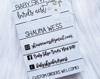 Vertical Business Cards, Personalized with Logo