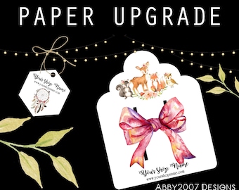 Business Card Paper Upgrade: 100# Matte or Kraft Postcard