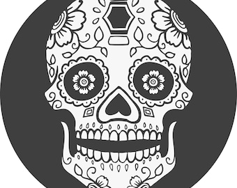 Sugar Skull Day of the Dead Spare Tire Cover