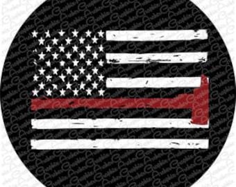 Firefighter Flag Tire Cover – Choose your color!