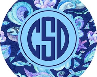 Monogrammed Print Spare Tire Cover