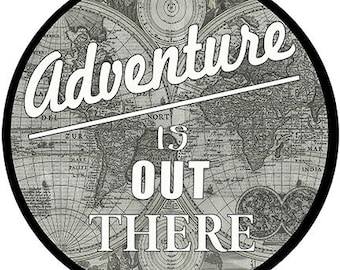 World Adventure Print Spare Tire Cover