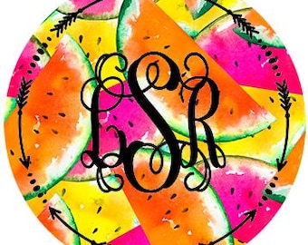 Custom Monogram Spare Tire Cover – Full Color Watermelon Pattern