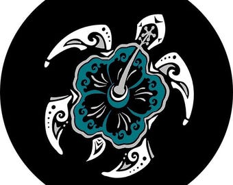 Sea Turtle Custom Spare Tire Cover- CUSTOM Pick Your Colors!