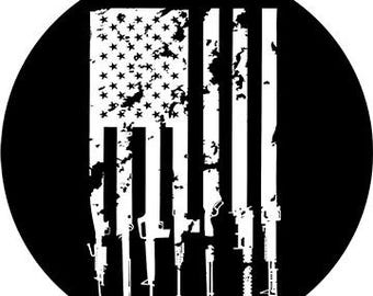 Custom Rifle Flag Tire Cover – Choose your color!