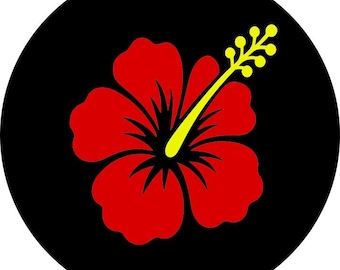 Hibiscus Flower Spare Tire Cover- CUSTOM Pick Your Colors!