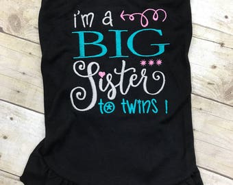 big sister to twins shirt