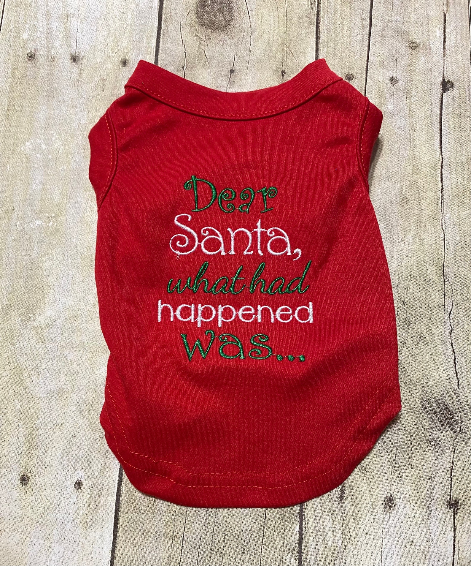 Dog Christmas Shirt or Dress Dear Santa Pet Clothes Dog Etsy