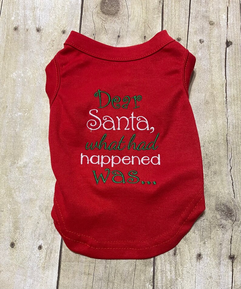 Dog Christmas Shirt or Dress Dear Santa Pet Clothes Dog Etsy Italia