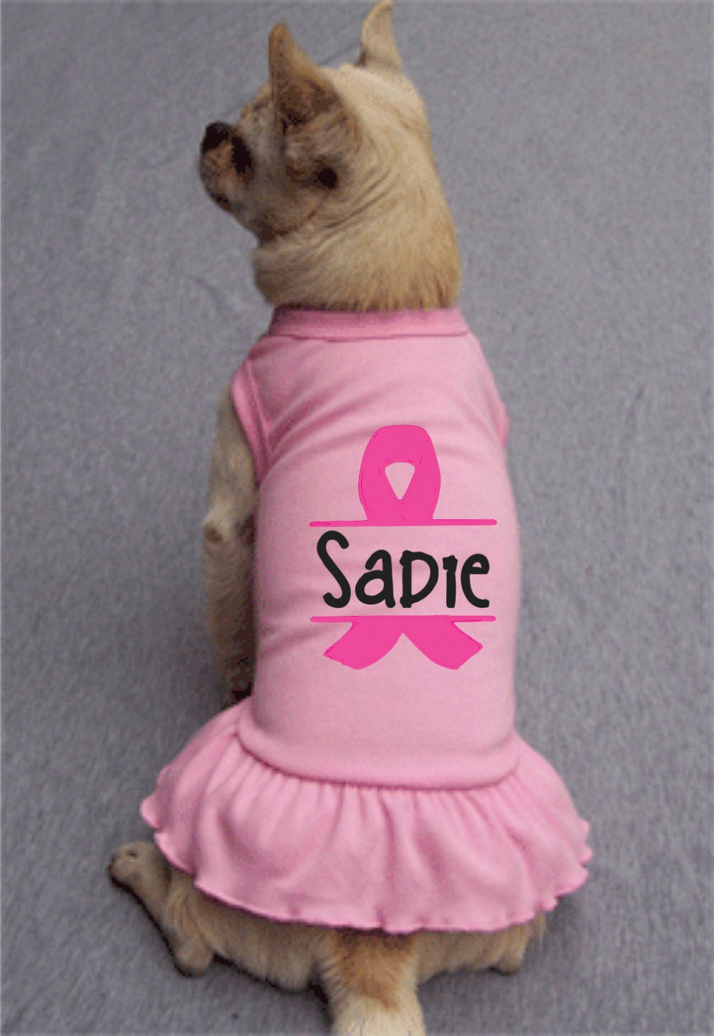 Cancer Awareness Ribbon Dress or Shirt for Dog, Cancer Walk Shirt ...