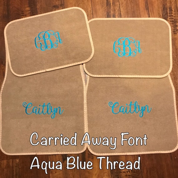 Car Floor Mats With Name Or Logo Custom Embroidered Etsy