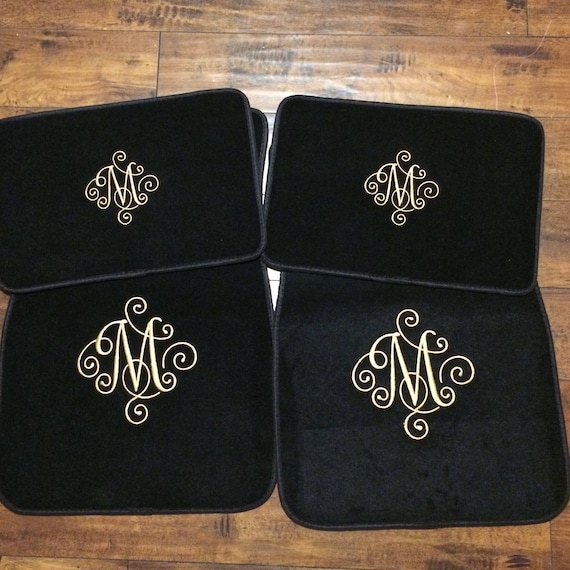 Car Accessories Floor Mats Custom Personalized Single Letter Etsy