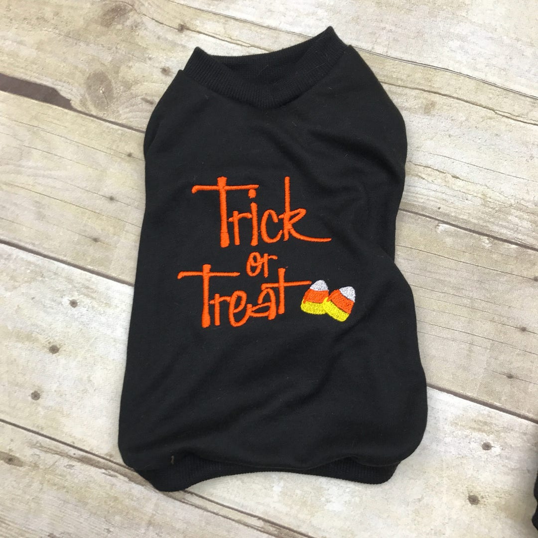 Pet Dog Halloween Shirt Dress Puppy Trick or Treat Clothes Etsy
