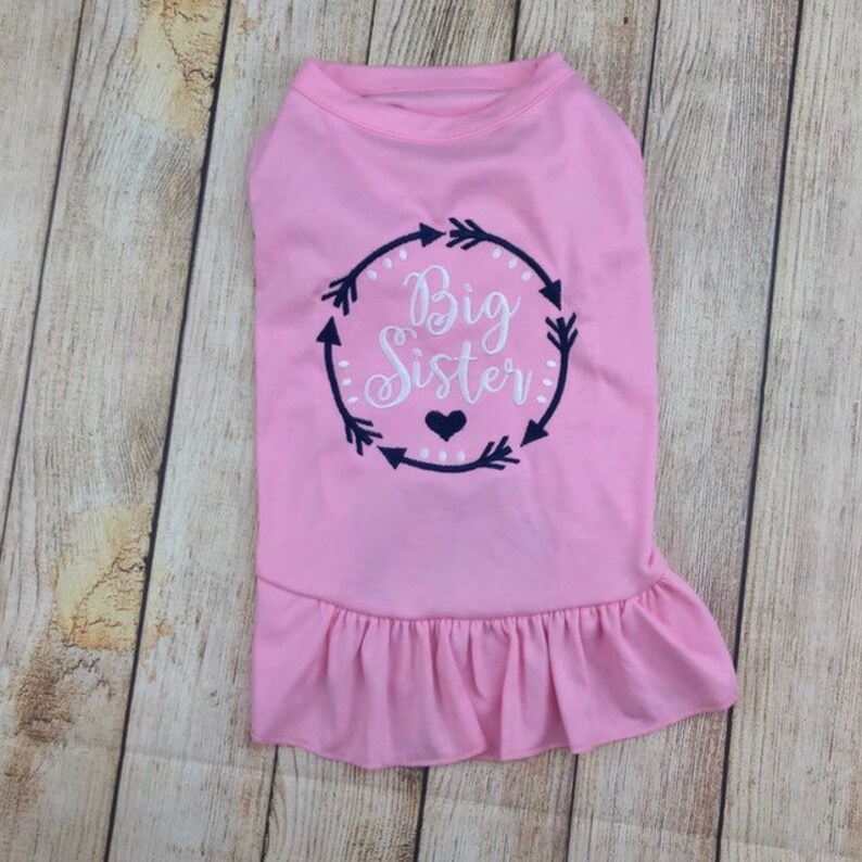 Dog Big Sister Arrow Big Sister Shirt Dog Tee Shirt Monogram Etsy