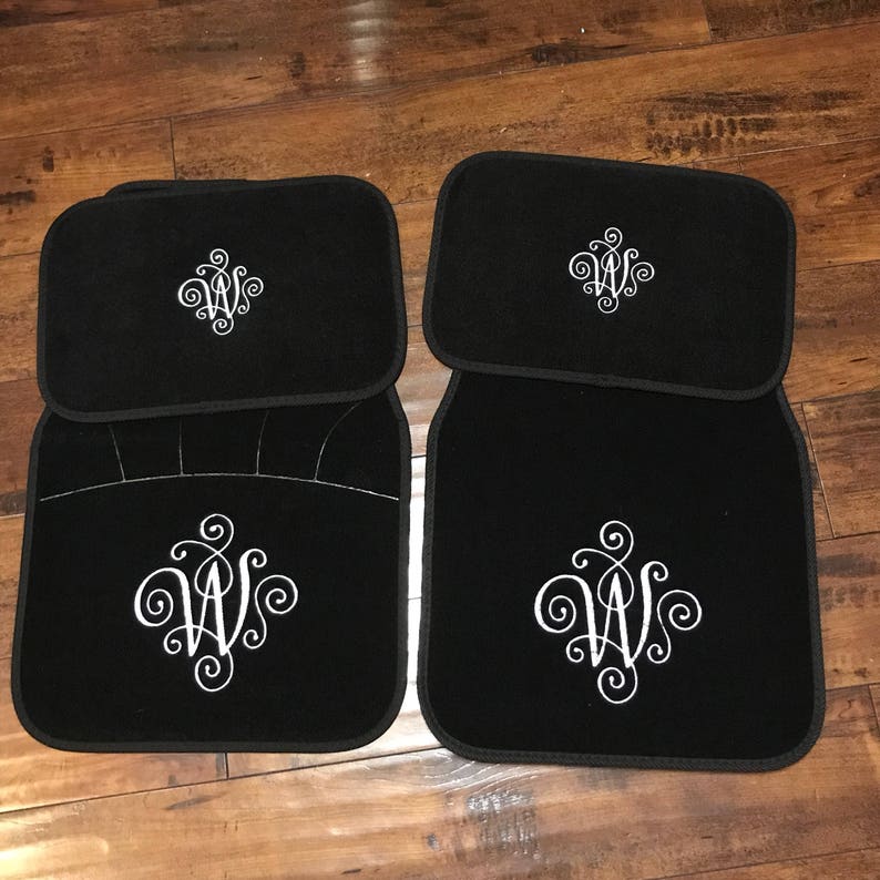 Car Accessories Floor Mats Custom Personalized Single Letter Etsy