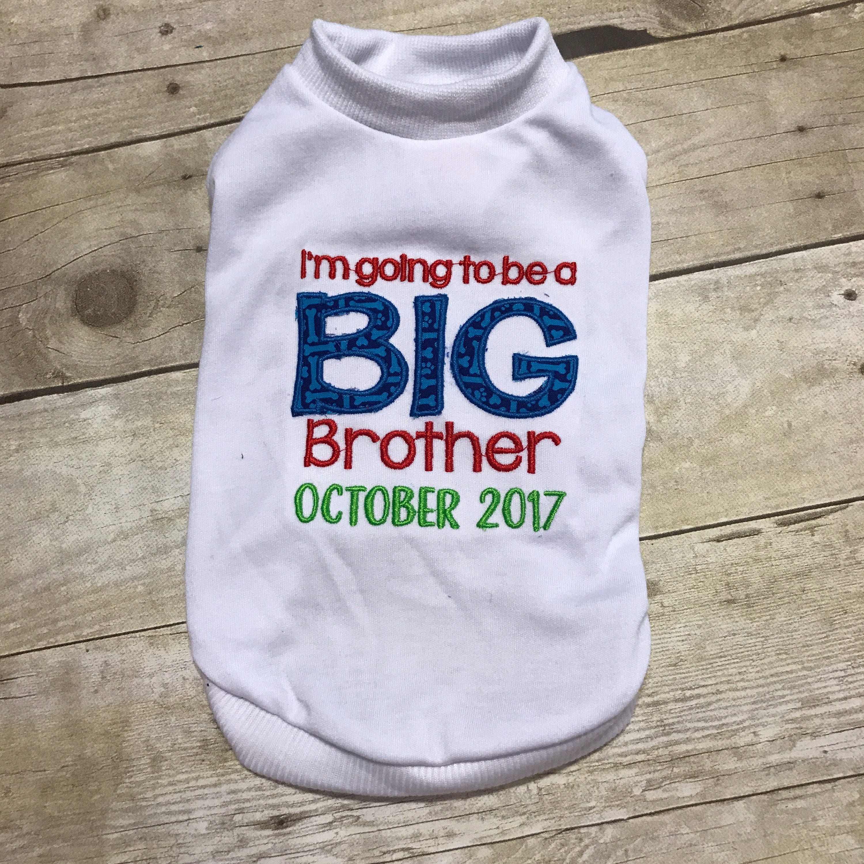 Dog Big Brother Tee Shirt I'm going to be a Big Brother Etsy