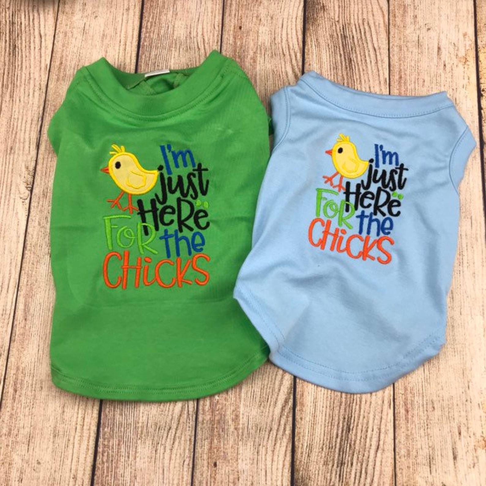 Dog Easter Shirt or Dress I'm Just Here for the Chicks Etsy