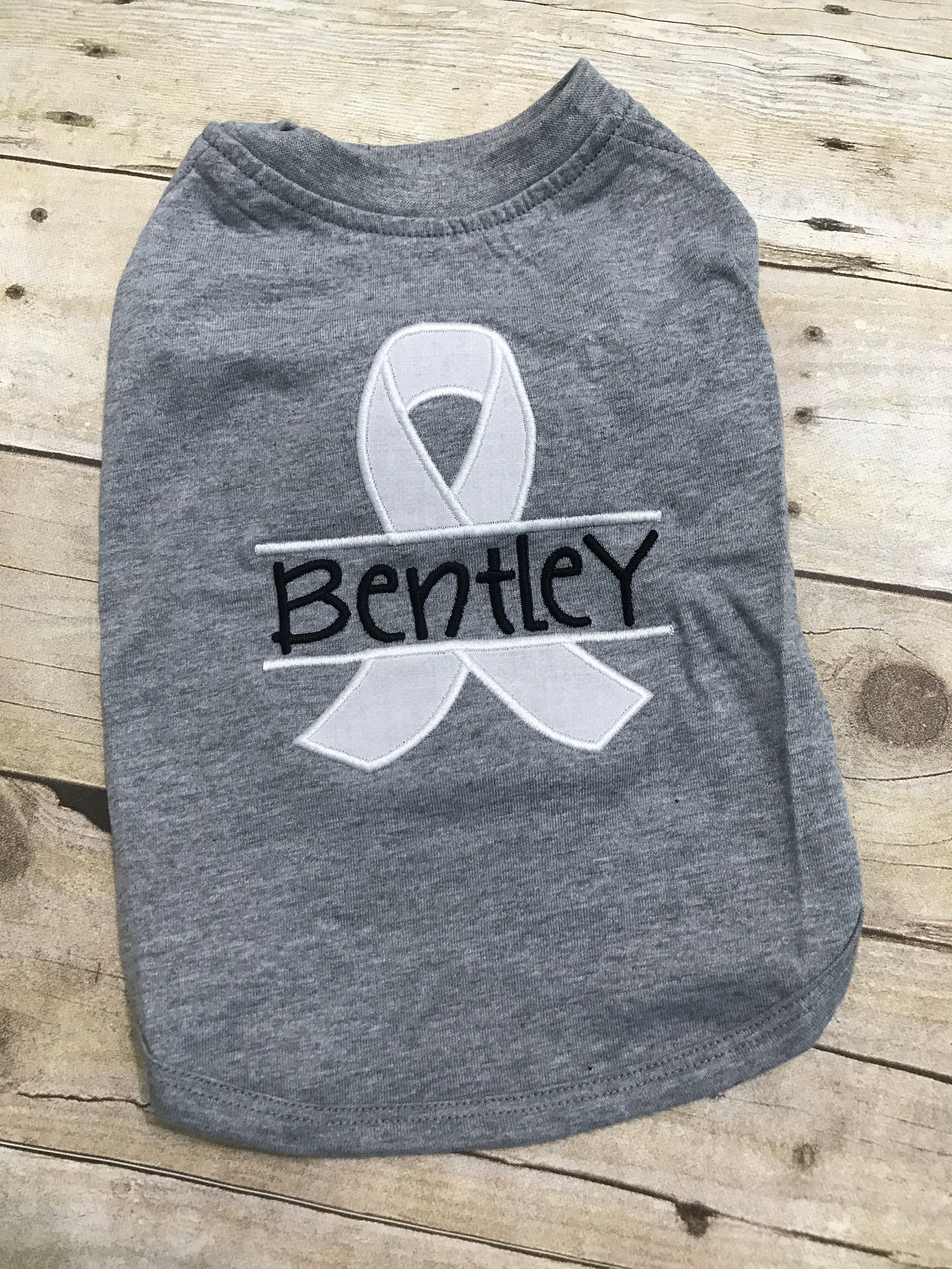 Cancer Awareness Ribbon Dress or Shirt for Dog, Cancer Walk Shirt ...