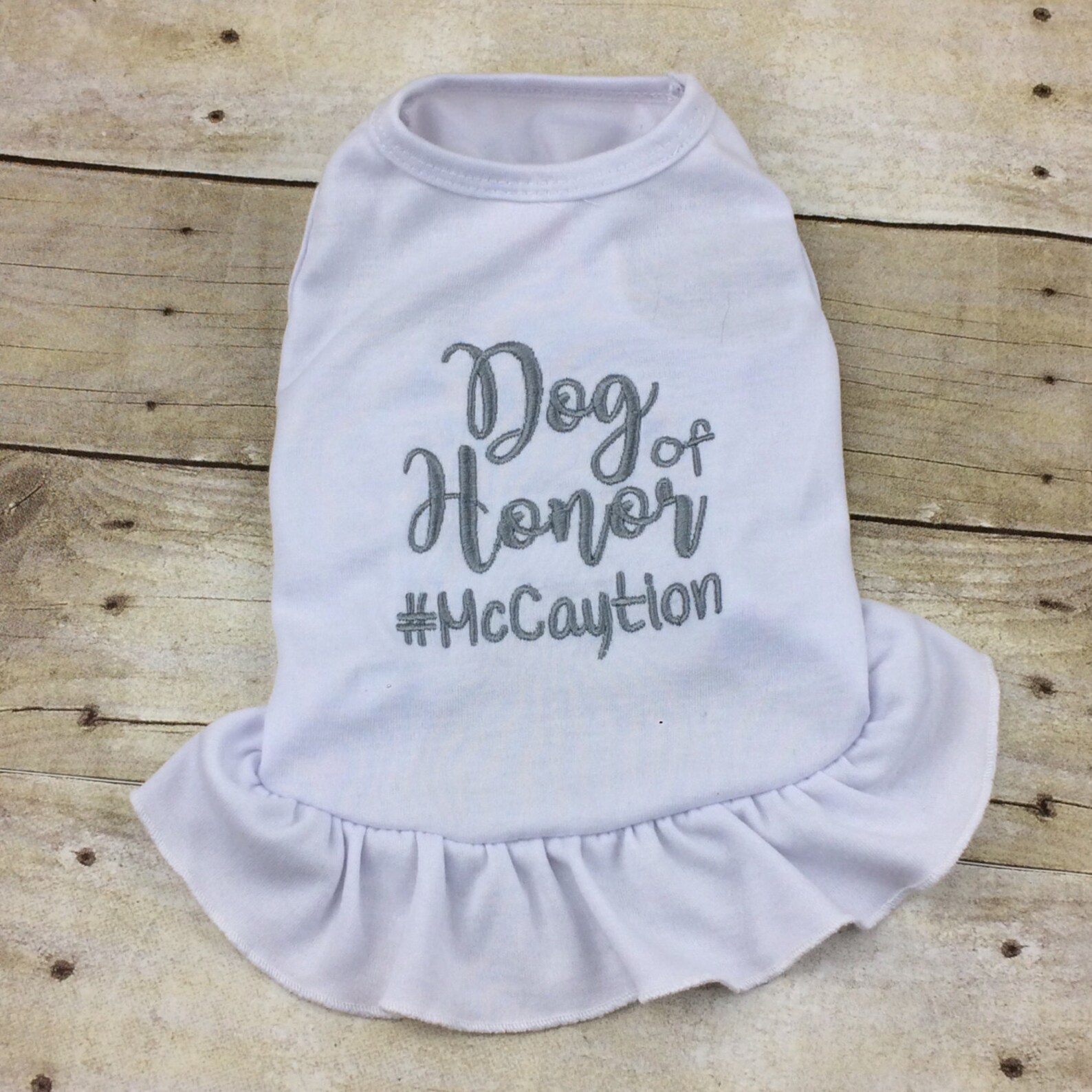 Dog Wedding Attire Maid of Honor Dress or Shirt Monogram Dog Etsy