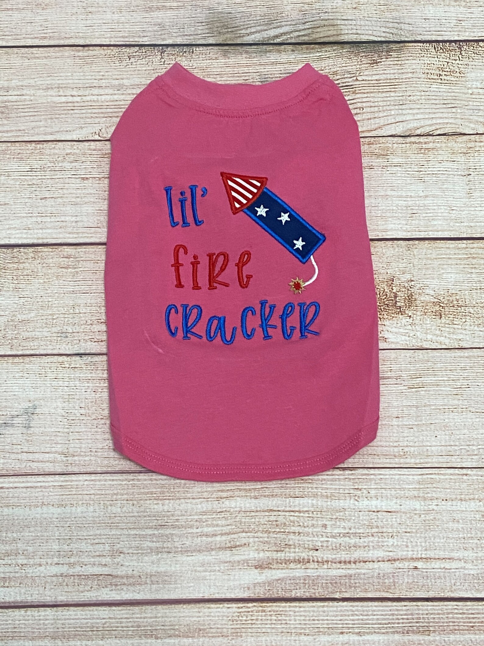 July 4th Memorial Day Dog Shirt Dress Lil Fire Cracker Etsy