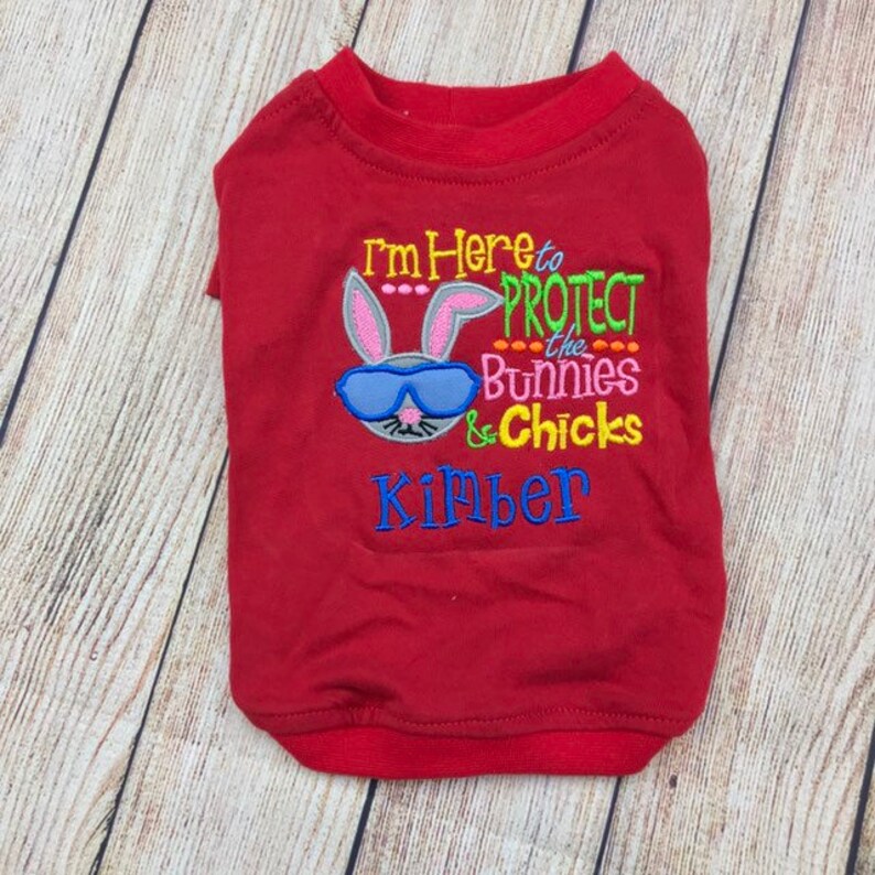 Dog Easter Shirt I'm Here to Protect the Bunnies & Etsy