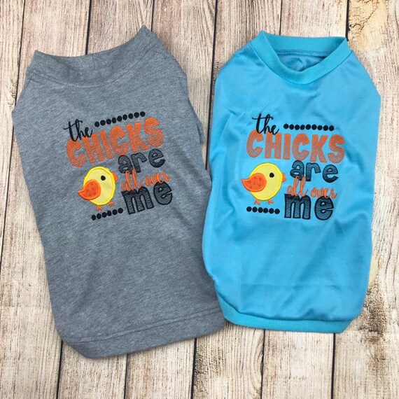 Dog Easter Shirt or Dress The chicks are all over me Pretty Etsy