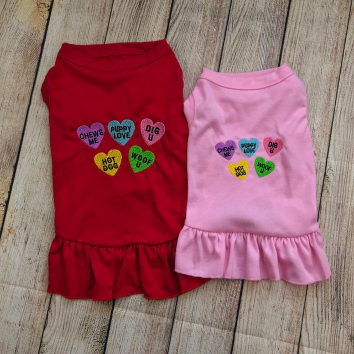 Valentine Dog Shirt Conversation Hearts Cute Little Dog or Etsy