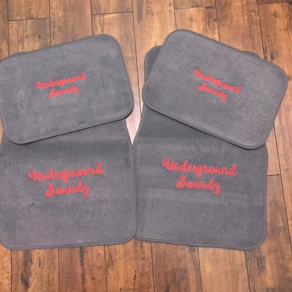 Car Floor Mats With Name Or Logo Custom Embroidered Etsy