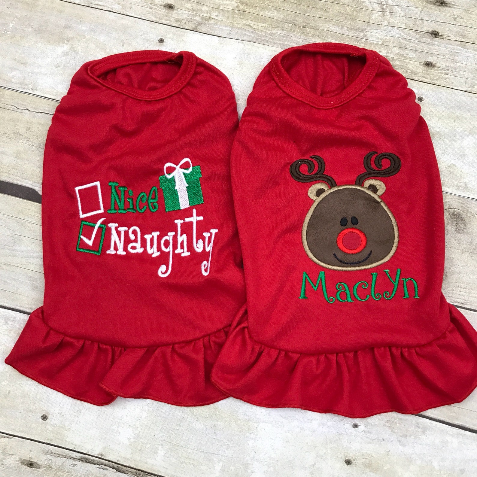 Cute Dog Christmas Shirt or Dress Puppy Christmas Present Etsy
