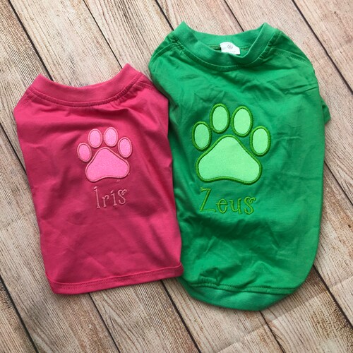 Dog Monogram Shirt Dress Pretty Puppy Name Dress Puppy Etsy