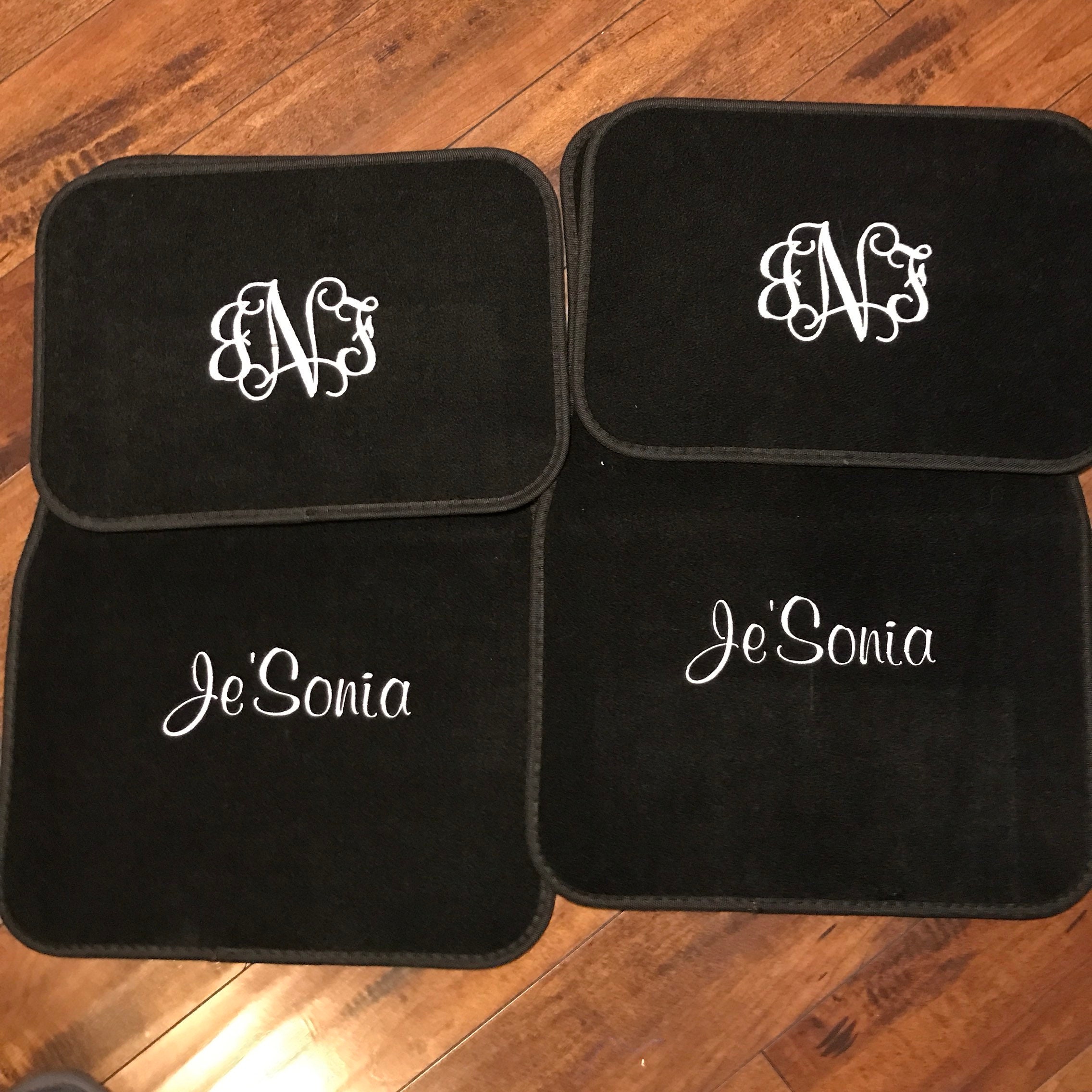 Custom floor on sale mats with name